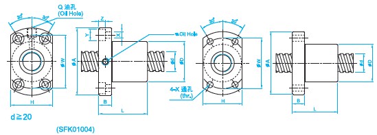 SFK0601滾珠絲杠參數圖 SFK0601滾珠絲杠參數圖